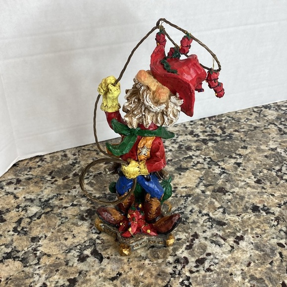 Western Santa Claus Cowboy Bobblehead Peppers/Rope/Boots Sheriff StarWestern - Picture 6 of 10